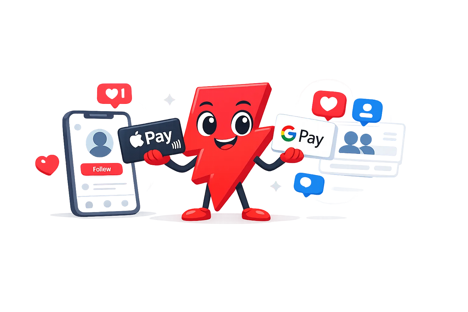 Buy Followers With Apple Pay & Google Pay 2026