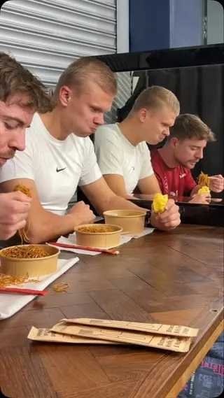 MrBeast reel: scariest meal of my life @erling