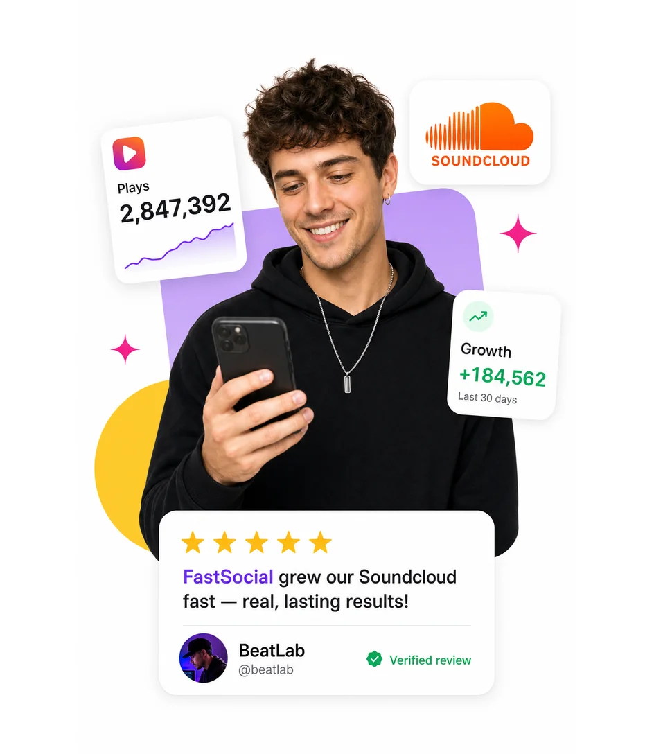 Buy SoundCloud followers, likes and views with FastSocial