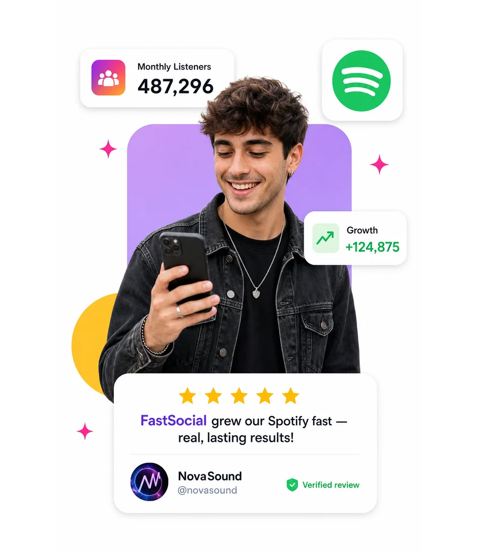 Buy Spotify followers, likes and views with FastSocial