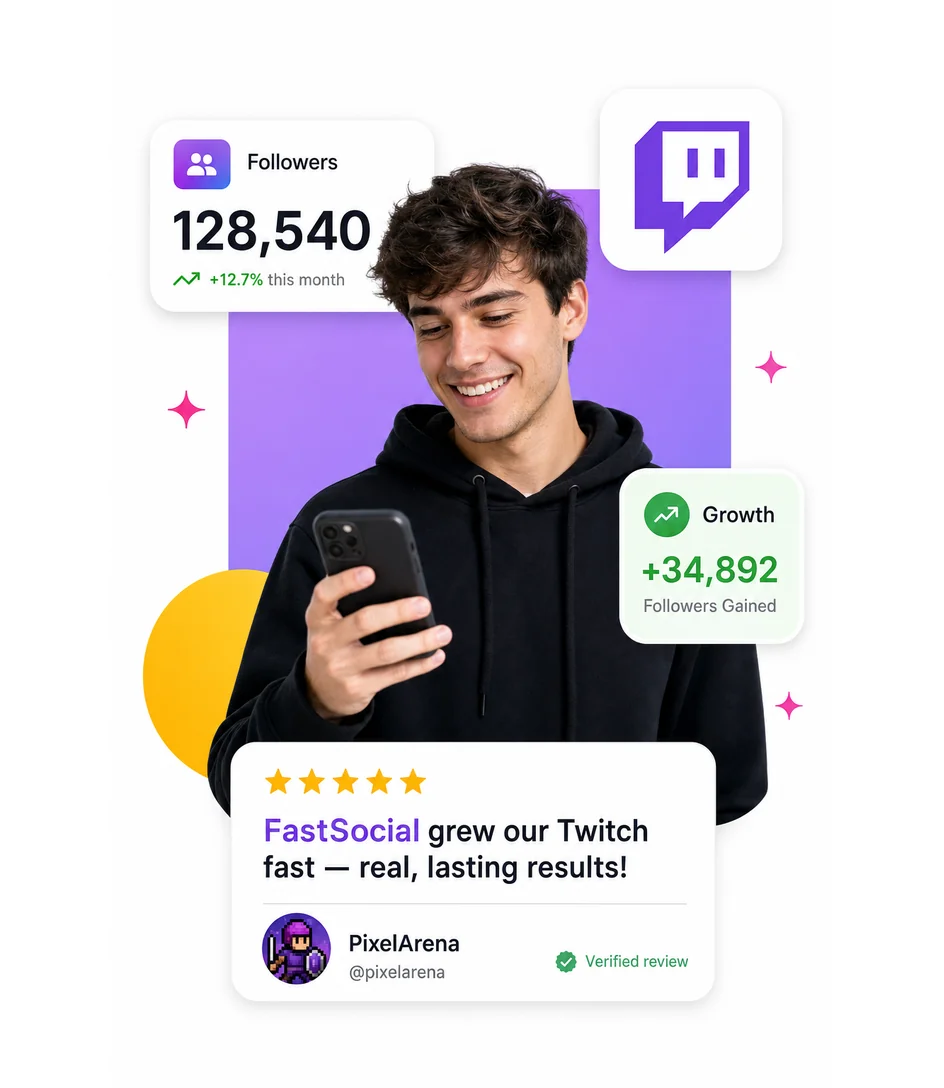 Buy Twitch followers, likes and views with FastSocial