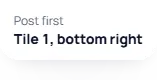 Post first: tile 1, bottom right