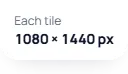 Each tile: 1080 × 1440 px